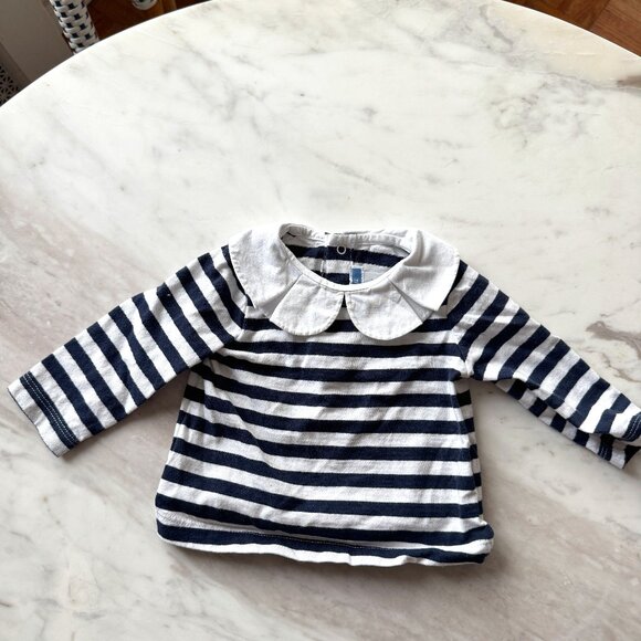 Jacadi Paris Striped Shirt with Collar 3-6 Months - Picture 1 of 1